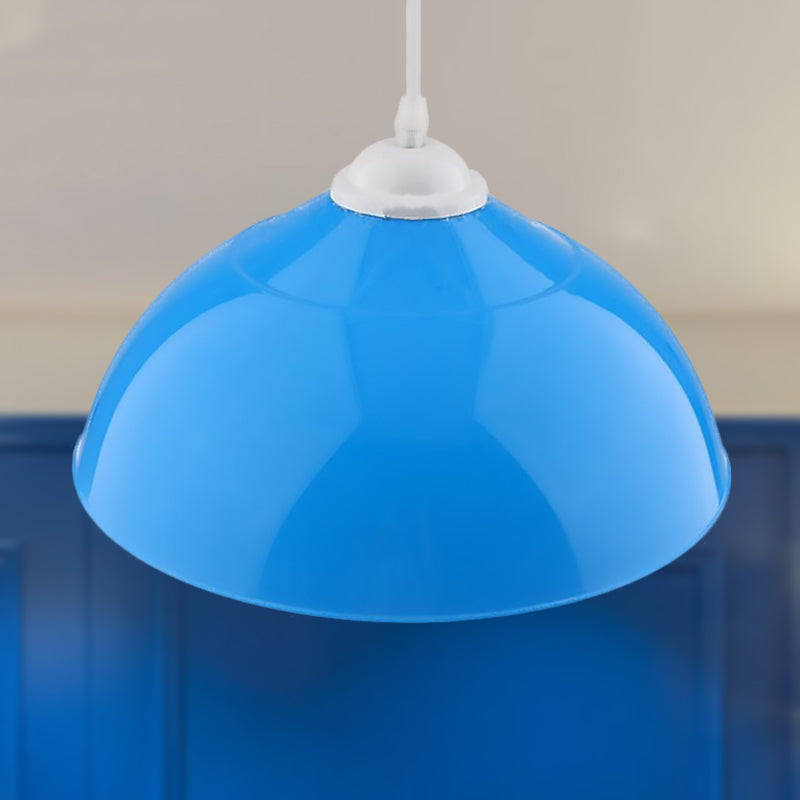 Modern Metallic Pendant Light In Polished Black/Grey - 1-Light Ceiling Hanging Fixture For Dining