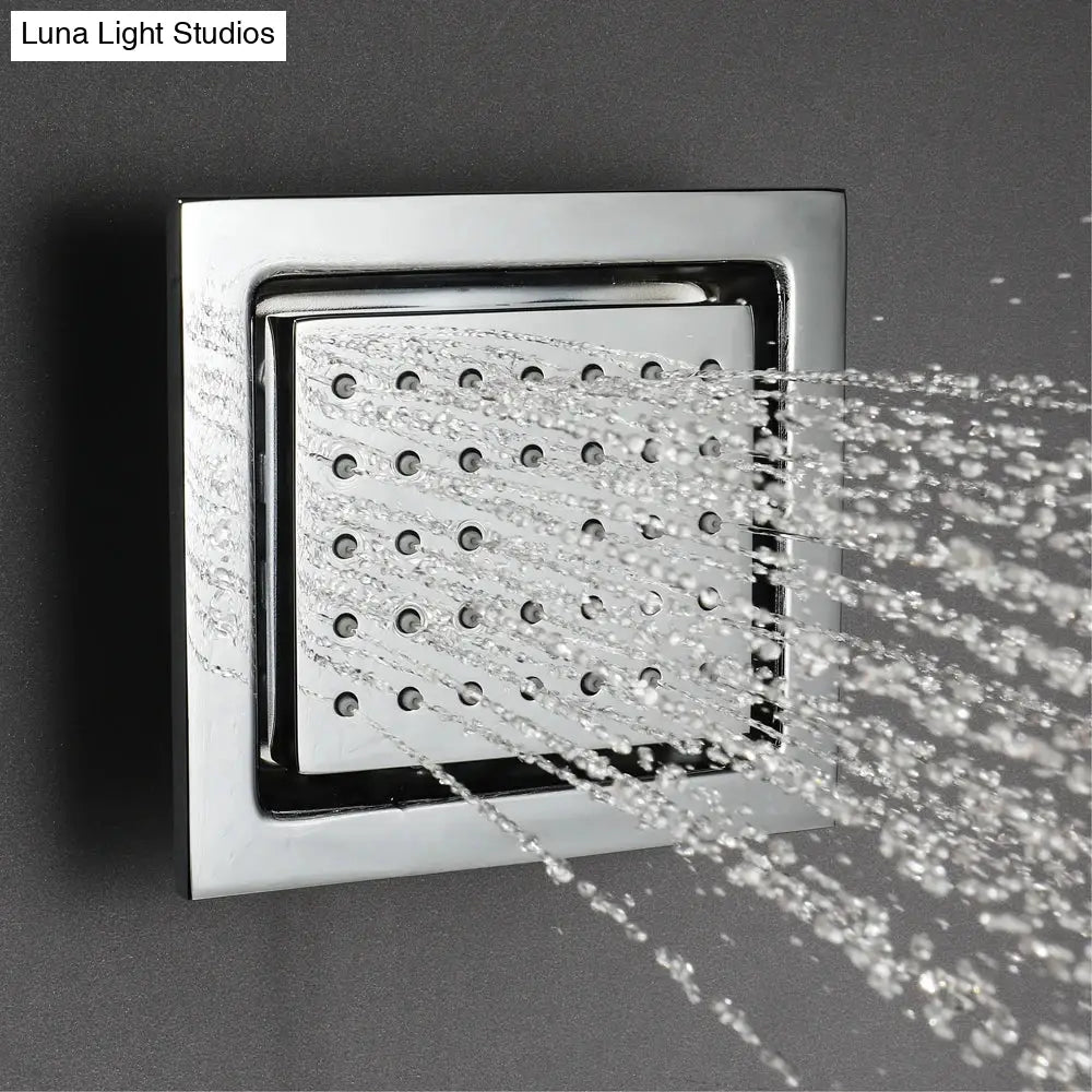 24x12 Inch 600x300mm Bluetooth Music LED Shower Head Panel Faucet Rain Mist Waterfall Column Thermostatic Mixer Valve