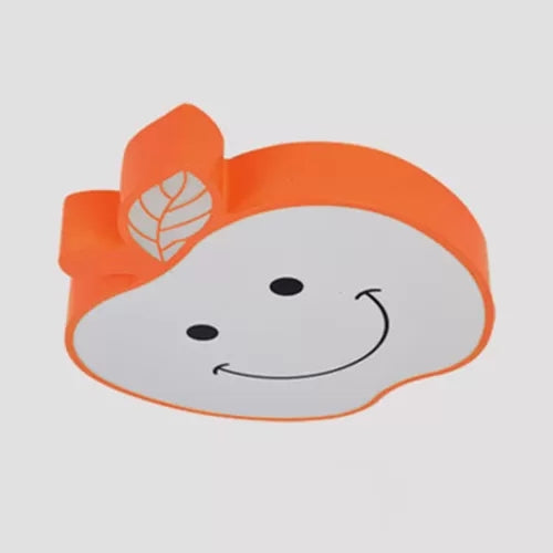 Darling Smiling Apple Ceiling Light For Child’s Bedroom - Acrylic Metal Flush Mount