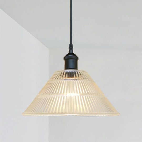 Modern Black Glass Cone Pendant Light For Stylish Living Room Decor