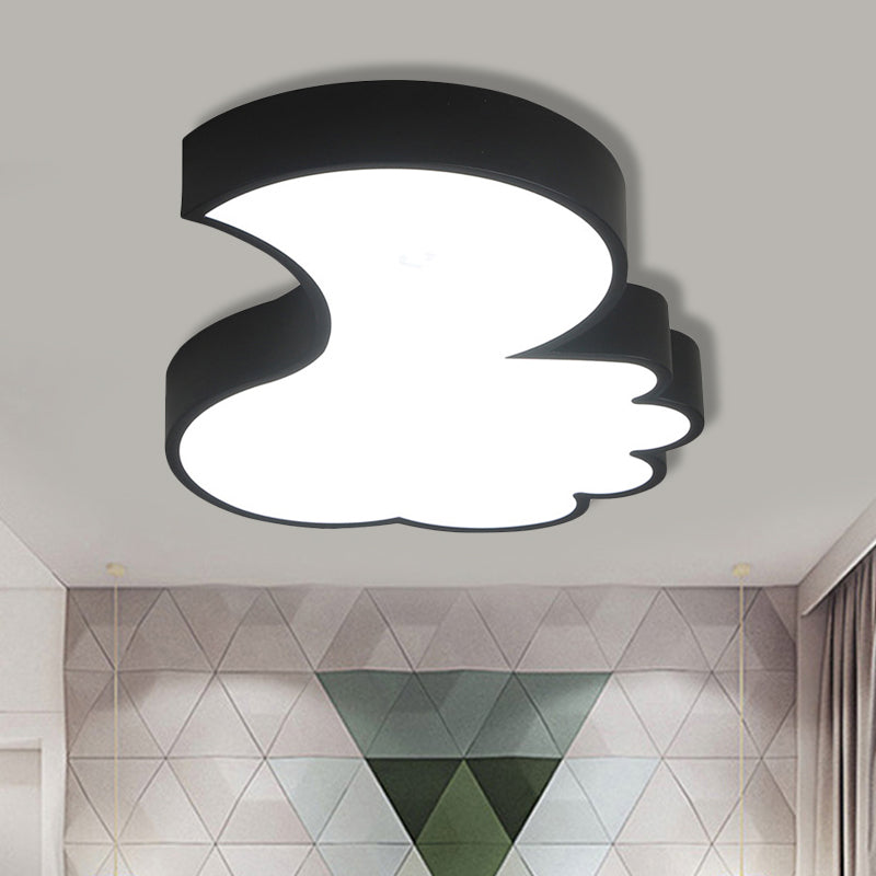Cute Thumbs-Up Led Ceiling Lamp For Energy-Saving Study Room Lighting Black / 17 White