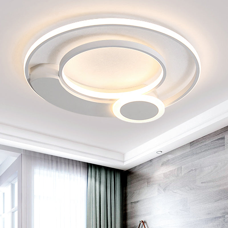 Acrylic Led Ceiling Light For Living Rooms - Simple & Eye - Caring White / 16.5’ Warm