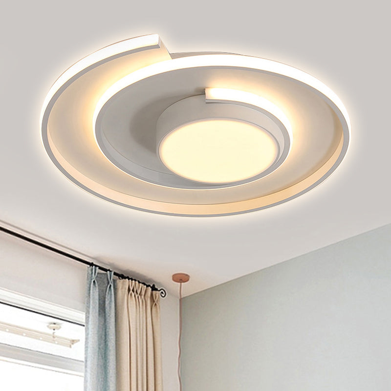 Modern Swirl Led Ceiling Lamp For Energy - Saving Study Room Lighting