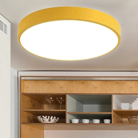 Modern Kids’ Bedroom Ceiling Light: Acrylic Round Flush Mount
