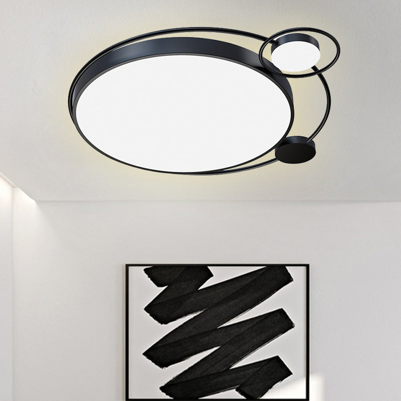 Modern Contemporary Flush Mount Acrylic Ceiling Light For Living Room Black / 16 Warm