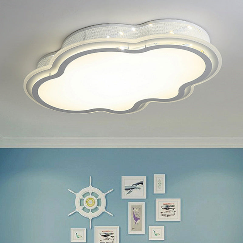 Cloud - Themed Led Flush Mount Ceiling Light For Kindergarten White / 21.5’