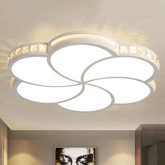Blossom Flush Mount Ceiling Light Fixture For Living Room - Elegant Acrylic Art Deco Design