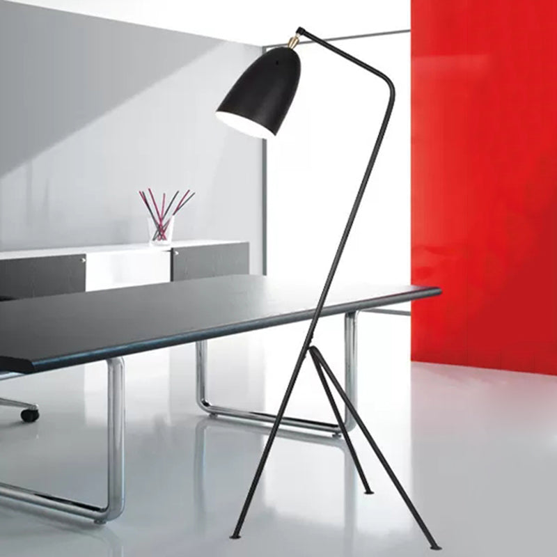 Macaron Loft Metal Floor Light With Domed Shade - One Bulb Candy Color Perfect For Meeting Rooms