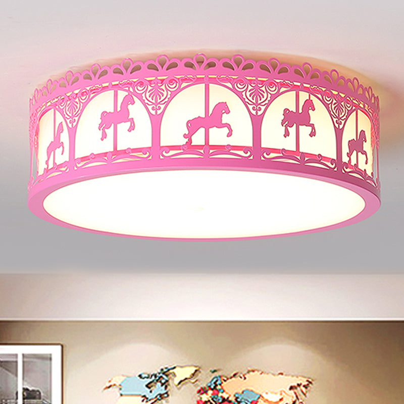 Modern Acrylic Flush Mount Ceiling Light: Perfect For Kid’s Bedroom Pink / 16.5’ Warm