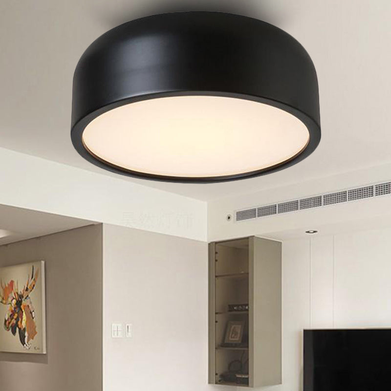 Led Flush Mount Ceiling Light For Modern Bedroom With Acrylic Dome Shade Black / 14