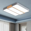 Macaron Acrylic Square Ceiling Mount Light: Candy Colored Led Lamp (16’/19.5’ Wide) In Green