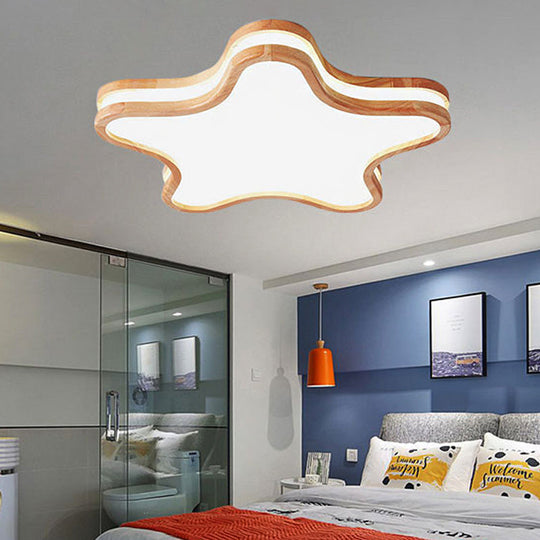 Nordic Style Acrylic White Led Ceiling Lamp For Kid’s Bedroom - Sky Mount Light