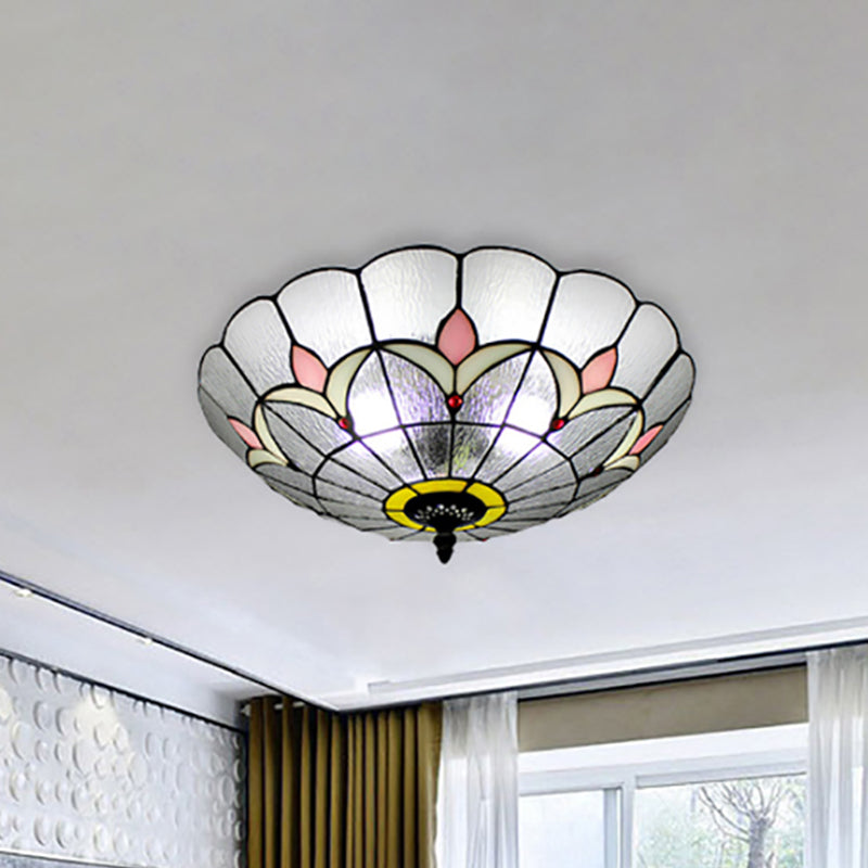 Tiffany Style Flower Glass Ceiling Light For Bedroom