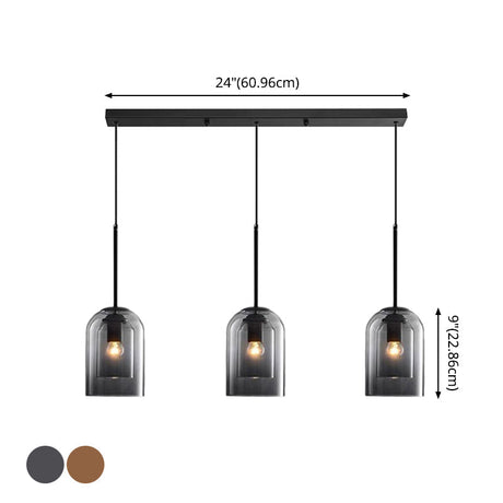 Modern Glass Pendant Ceiling Light For Bedroom - Bell Hanging Lamp