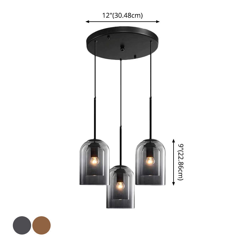 Modern Glass Pendant Ceiling Light For Bedroom - Bell Hanging Lamp