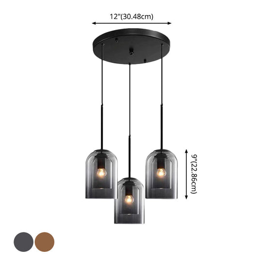 Modern Glass Pendant Ceiling Light For Bedroom - Bell Hanging Lamp
