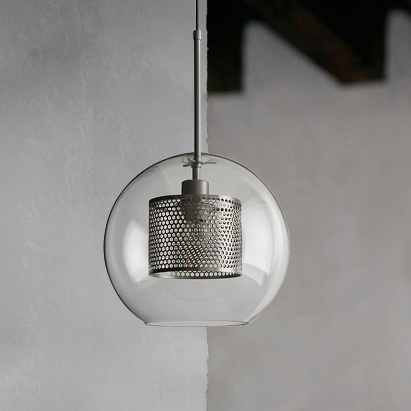 Modern Clear Glass Pendant Light For Dining Room Table - 1-Light Fixture