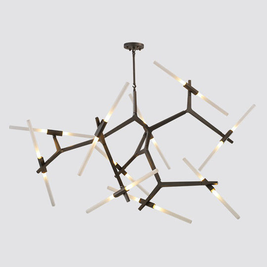 Post-Modern Metal Pendant Ceiling Light Fixture - Branches Design 20 / Black