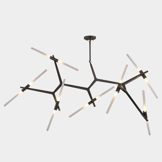 Post-Modern Metal Pendant Ceiling Light Fixture - Branches Design 14 / Black