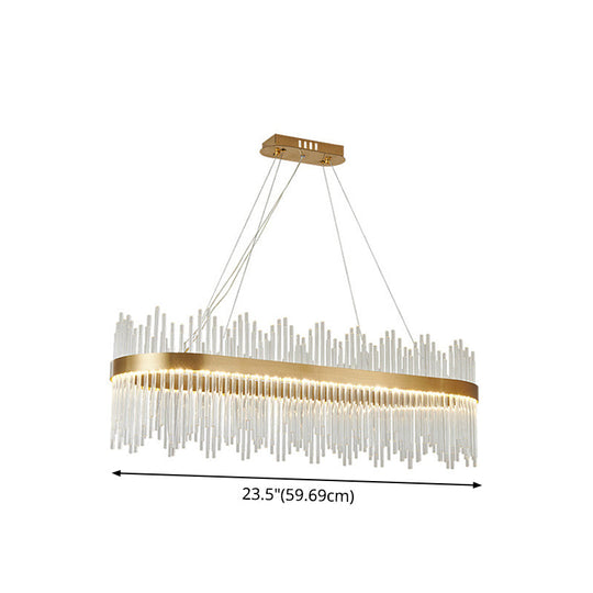 Adjustable Glass Crystal Drum Chandelier Pendant Light For Modern Living Rooms