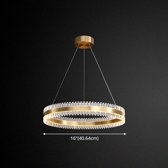 Modern Interlace Rings Chandelier - Metal Pendant Light For Living Room