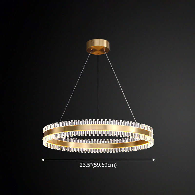 Modern Interlace Rings Chandelier - Metal Pendant Light For Living Room