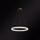 Modern Crystal Pendant Chandelier Light For Restaurants - Sleek Circular Design Clear / 12 Circline