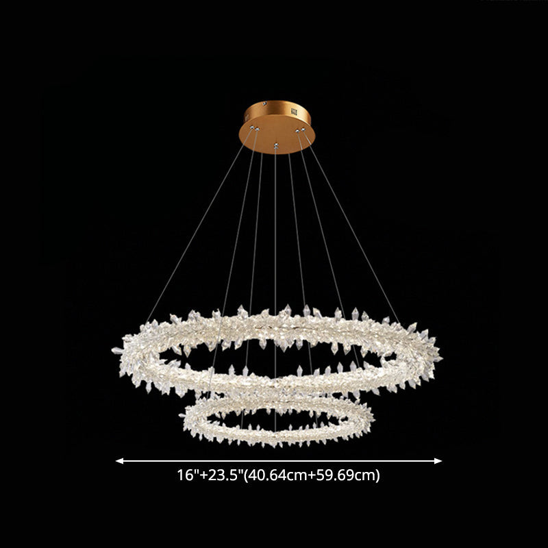 Crystal Flower Chandelier Light For Modern Living Rooms