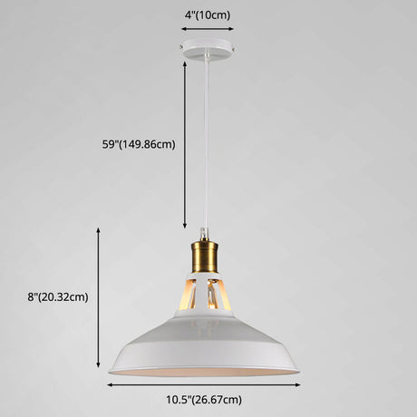 Industrial Style Metal Pendant Light Fixture For Shaded Restaurant - Hanging Kit