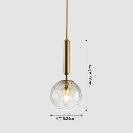 Contemporary Glass Pendant Light - Spherical Design For Lounge