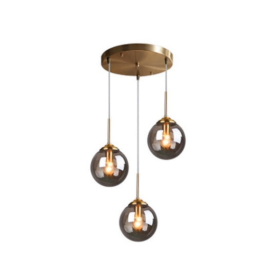 Minimalist Glass Sphere Pendant Light Fixture For Modern Indoor Ceiling Lighting