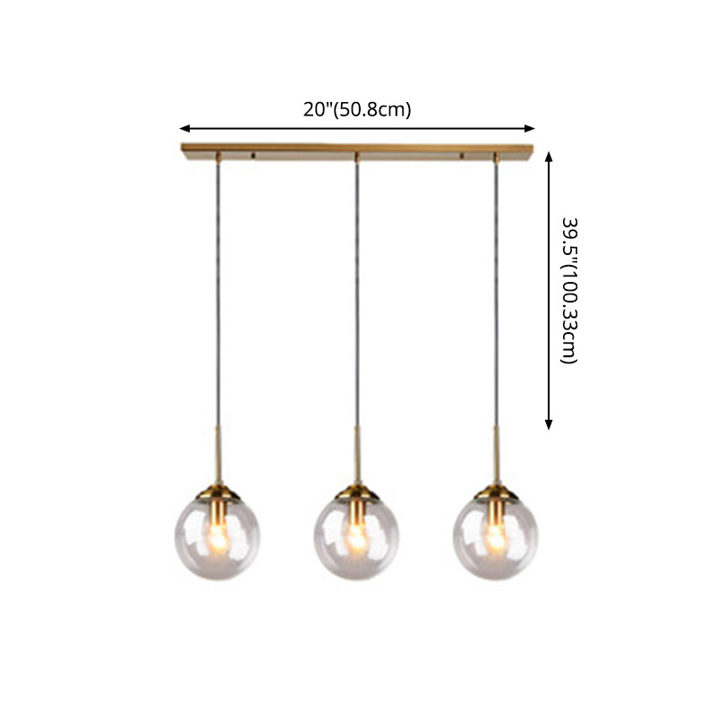 Minimalist Glass Sphere Pendant Light Fixture For Modern Indoor Ceiling Lighting