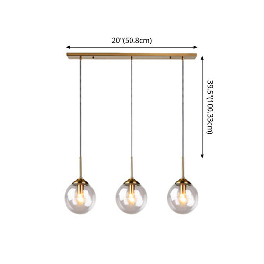 Modern Minimalist Glass Sphere Pendant Light Fixture For Indoor Ceiling