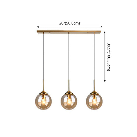 Minimalist Glass Sphere Pendant Light Fixture For Modern Indoor Ceiling Lighting