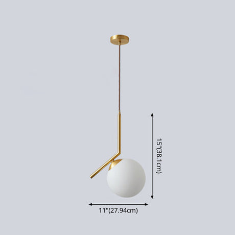 Mid Century Modern Glass Pendant Light Fixture - Stylish & Serene Bedroom Illumination