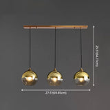 Modern Blown Glass Sphere Pendant Lights For Bedroom