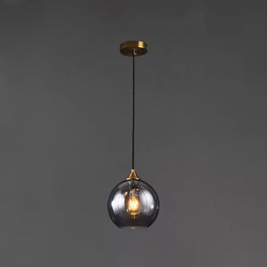 Contemporary Blown Glass Sphere Pendant Lights For Bedrooms