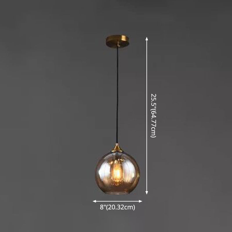 Contemporary Blown Glass Sphere Pendant Lights For Bedrooms