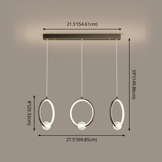 Modern Metal Led Ring Pendant Light - Stylish Indoor Lighting Fixture