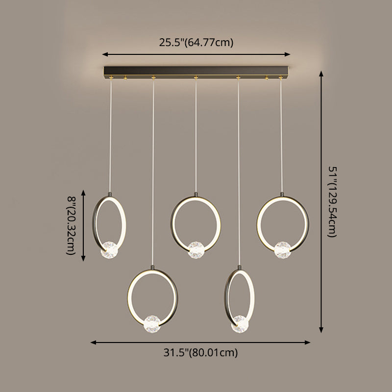 Modern Metal Led Ring Pendant Light - Stylish Indoor Lighting Fixture