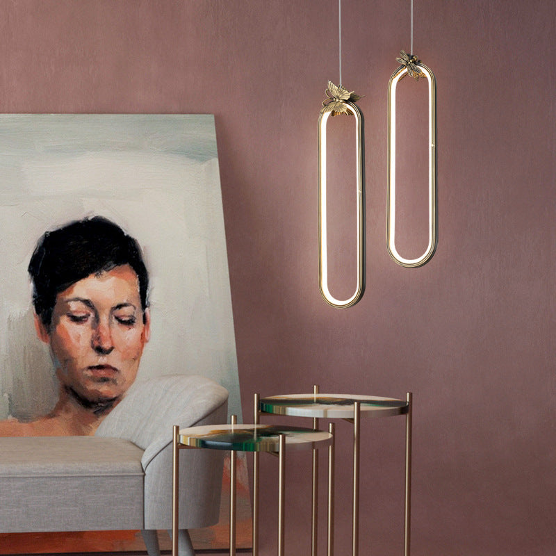 Modern Bronze Led Small Pendant Light With Creative Ceiling Design