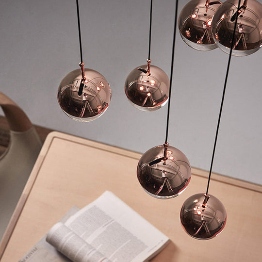 Modern Led Crystal Globe Pendant Light - Designer Mini Hanging Lamp