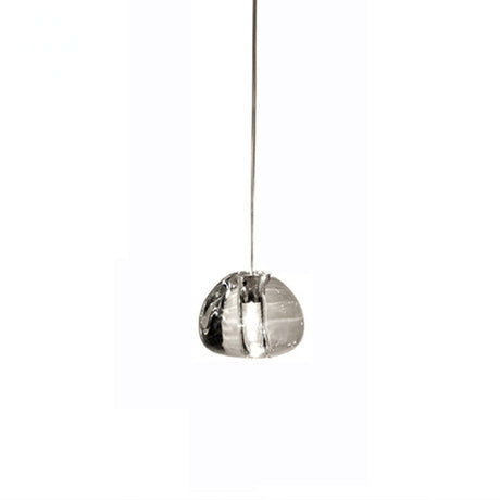 Modern Nordic Led Clear Bubble Glass Mini Pendant Light - Round Stair Hanging Lamp