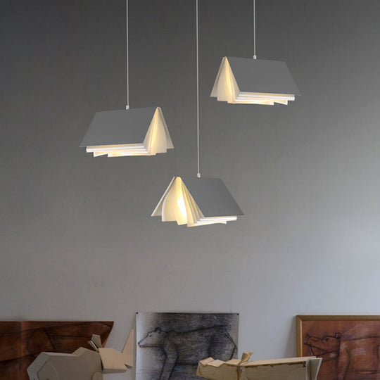 Metal Art Deco Pendant Light Fixture - Stylish Rectangle Design 1-Light