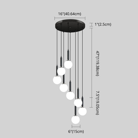 Minimalist Globe Pendant Light - Modern Metal Hanging Lamp For Living Room