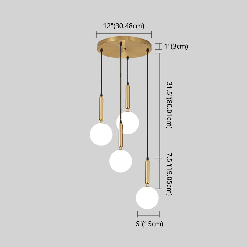 Minimalist Globe Pendant Light - Modern Metal Hanging Lamp For Living Room