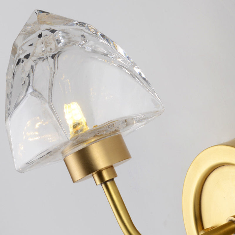 Contemporary Gold Ice Cube Wall Sconce
Or
Modern Crystal Light Fixture