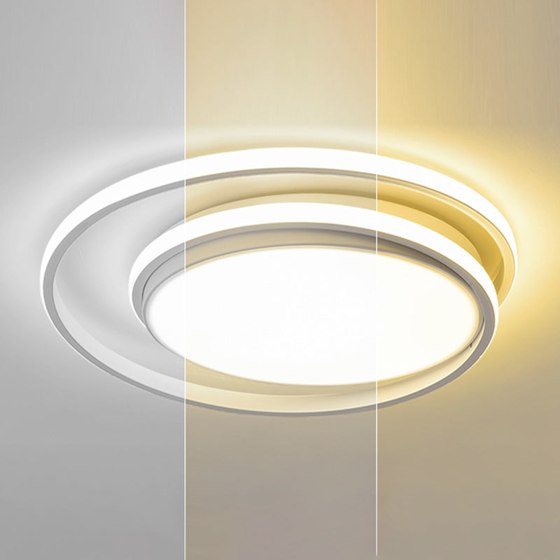 Led Flush Mount Ceiling Lamp: Intersecting Circles Shape Modern Simplicity Acrylic Cover – Ideal