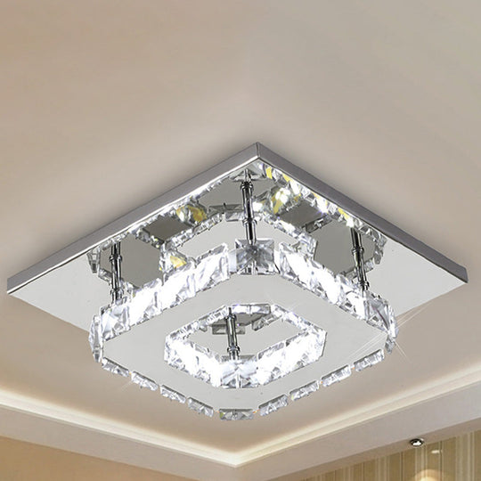 Mini Crystal - Encrusted Led Ceiling Light For Bedroom