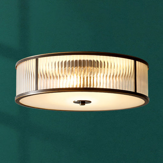 Modern Glass Drum Ceiling Light - Simplicity Style Ideal For Foyers